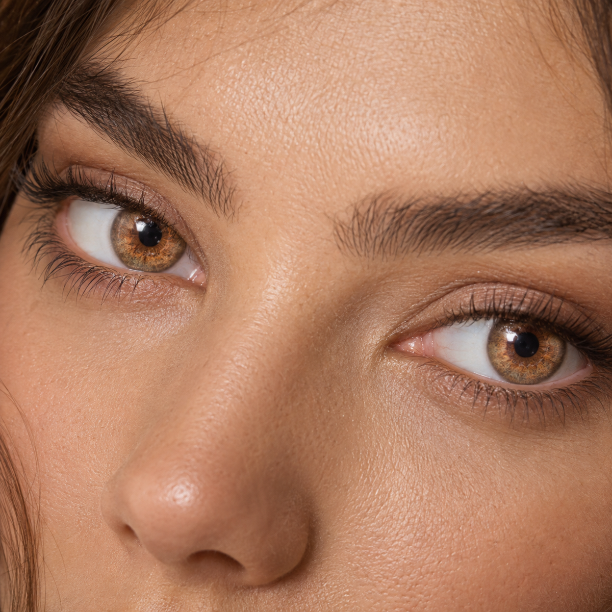 Burnt Apricot Copper Dapple colored contacts - a current burnt-orange color story built with a familiar three-tone dotted texture instead of a theatrical fantasy print