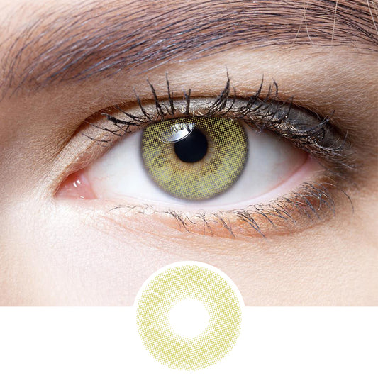Crystal Clear Green colored contact lenses