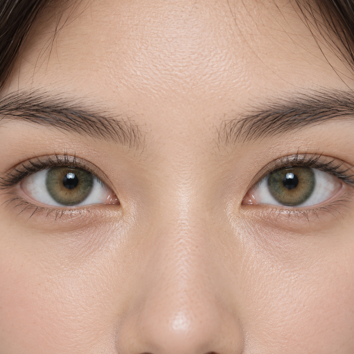 Olive Chai Satin Gradient colored contacts - proven olive demand translated into a softer sourceable three-tone everyday lens