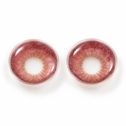 Garnet Cranberry Silk Fade colored contact lenses pair - lens design