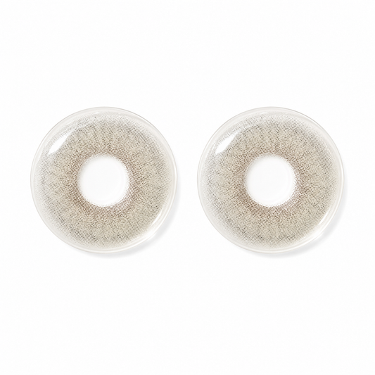 Khaki Veil Ash Beige colored contact lenses pair - lens design