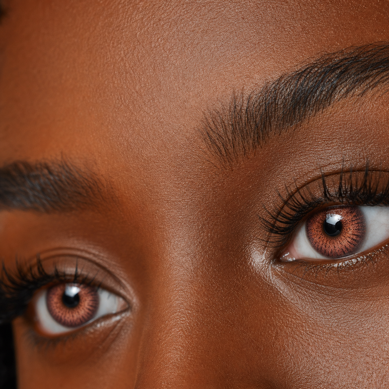 Copper Rose Flash colored contacts - a dimensional copper rose lens that moves from warm daylight glow to richer evening depth