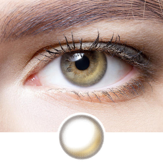 Half Moon High Glossy Brown colored contact lenses