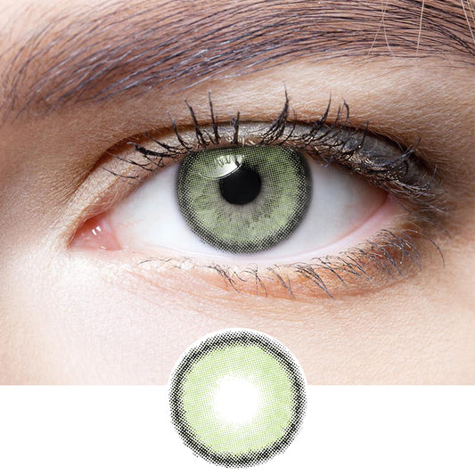 Mint Green colored contact lenses