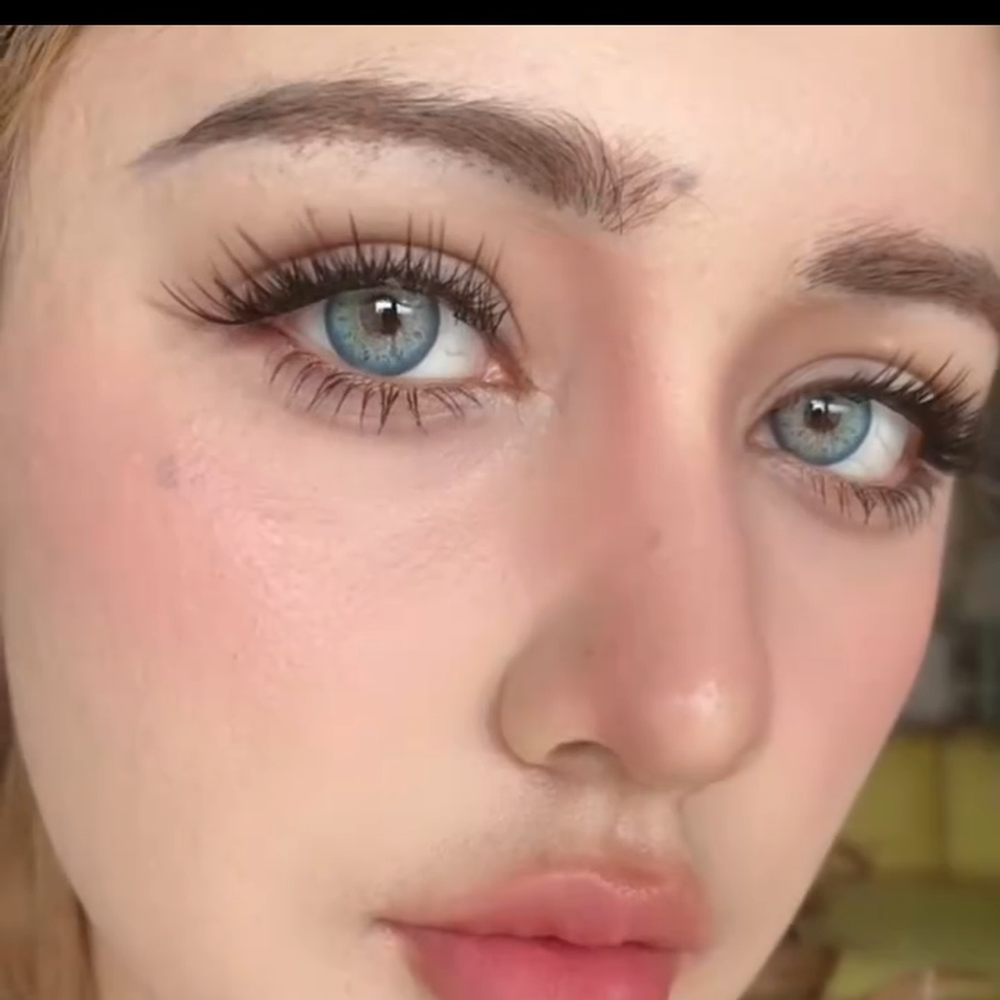 Aqua Moon Grey colored contact lenses by Moxielens