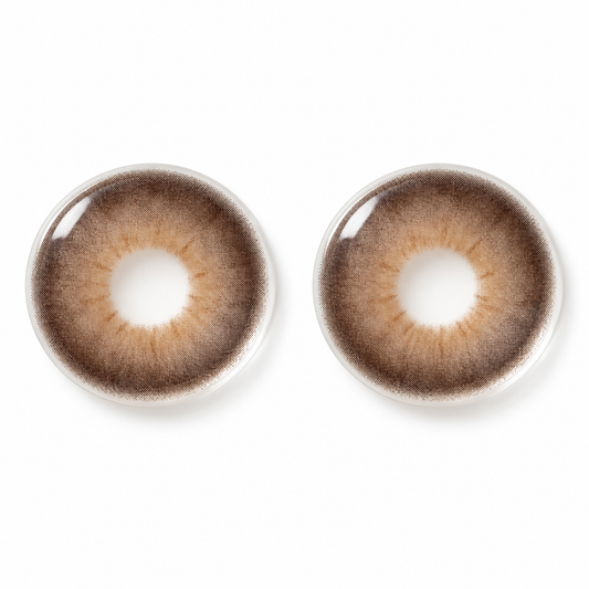 Espresso Mink Satin Wash colored contact lenses pair - lens design