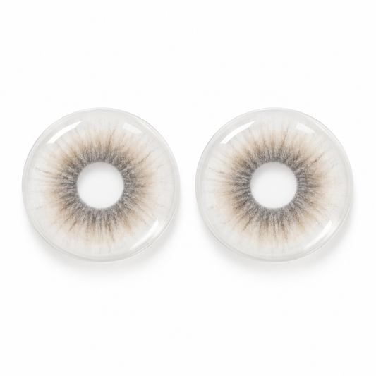 Porcelain Pearl White Fade colored contact lenses pair - lens design