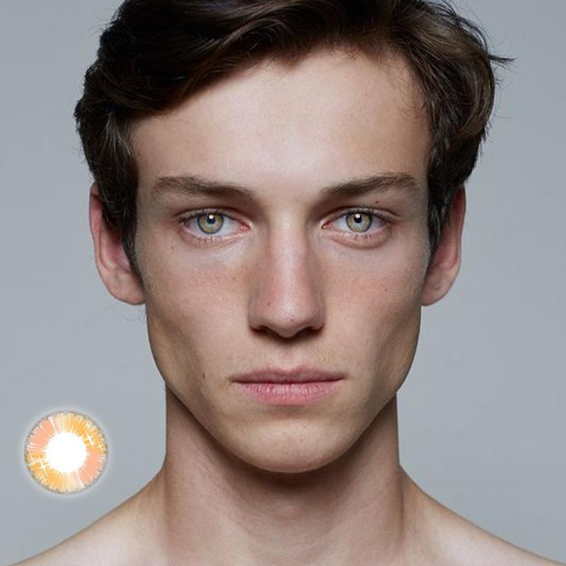 Men's colored orange (12 months) colored contact lenses