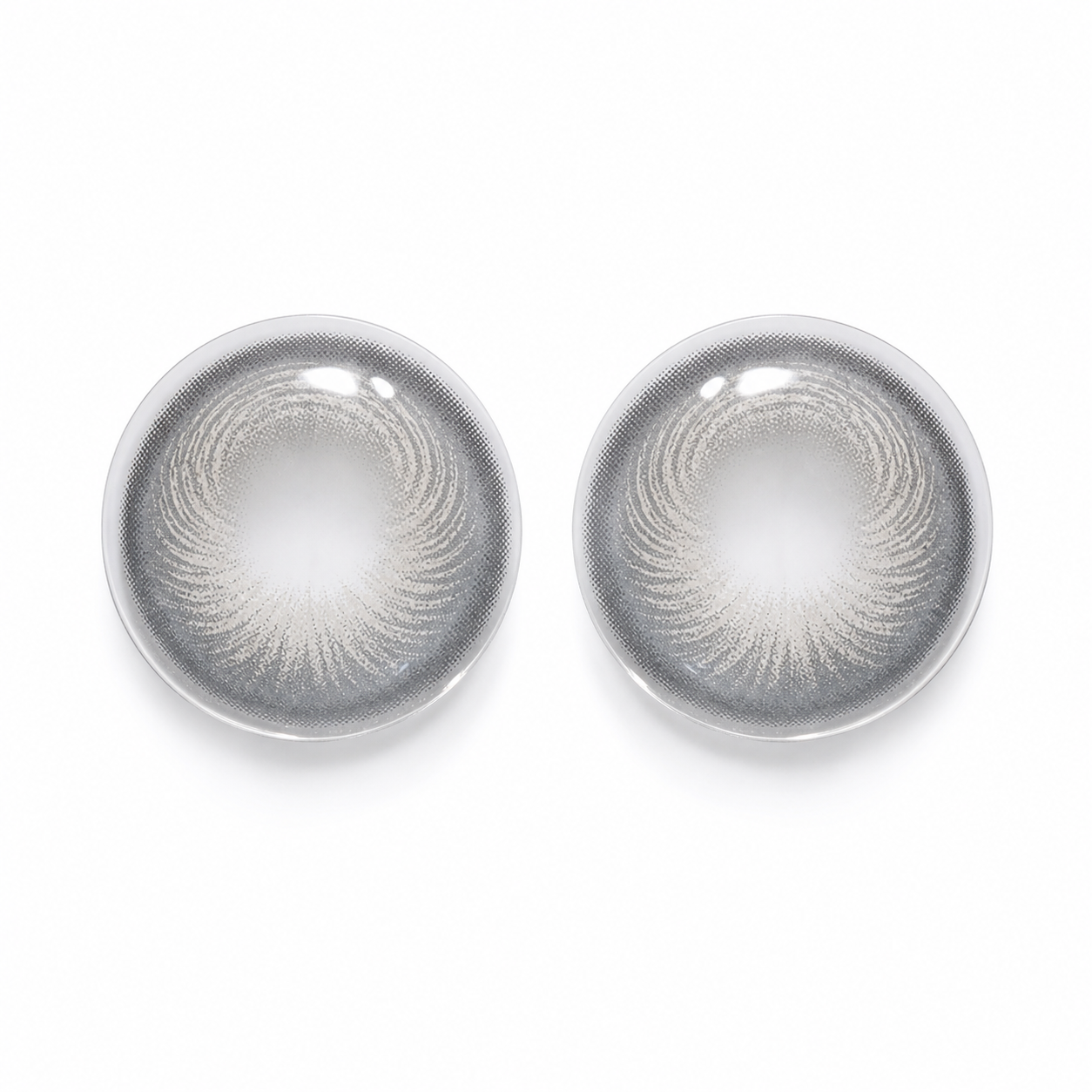 Moon Frost Gray colored contact lenses pair - lens design