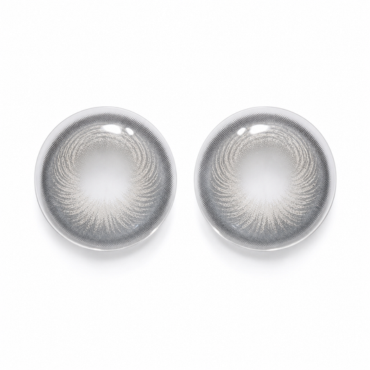Moon Frost Gray colored contact lenses pair - lens design