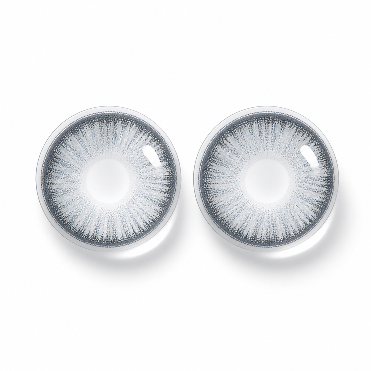 Icy Gray Muse colored contact lenses pair - lens design