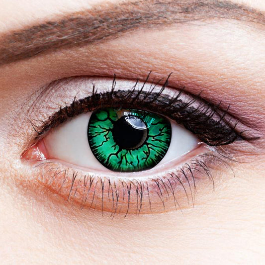 Green Crackle | Moxielens Botanical Haze Colored Contacts -- Botanical Haze colored contacts | Moxielens
