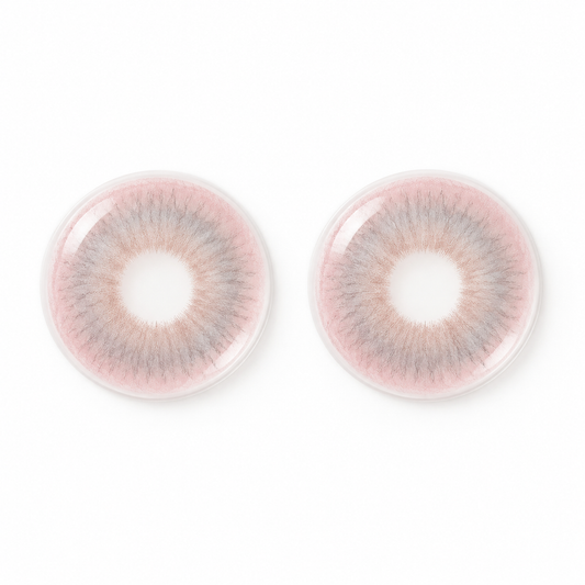 Ballet Rose Mist Blend colored contact lenses pair - lens design
