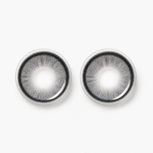 Smoke Ring Gray colored contact lenses pair - lens design