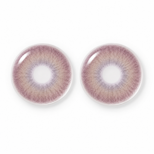 Mulberry Taupe Dot Fade colored contact lenses pair - lens design