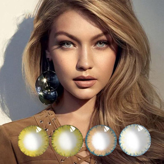 Natural blue fringe (12 months) colored contact lenses