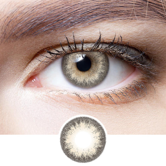 Cloudy Brown colored contact lenses