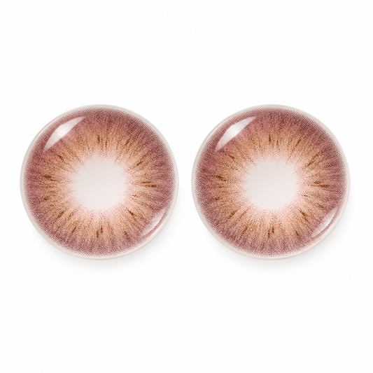 Rosewood Cocoa Petal Fade colored contact lenses pair - lens design