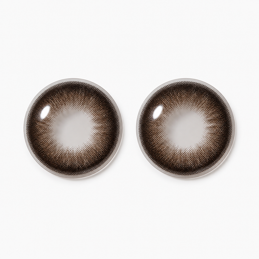 Cocoa Smoke Brown colored contact lenses pair - lens design