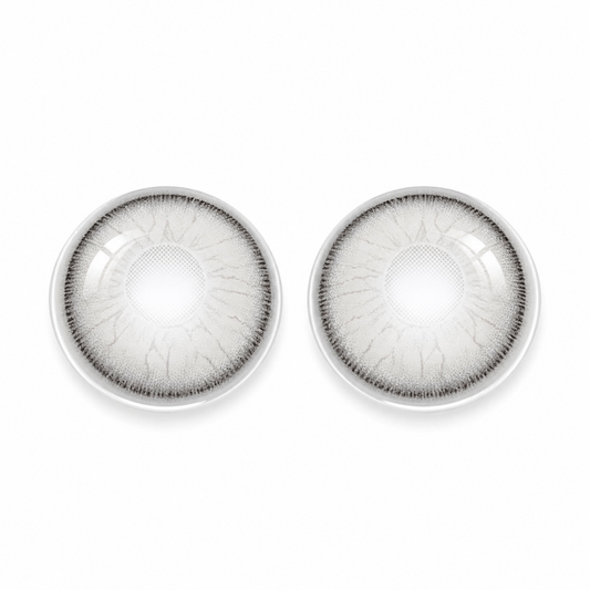 Ghost Mesh White colored contact lenses pair - lens design
