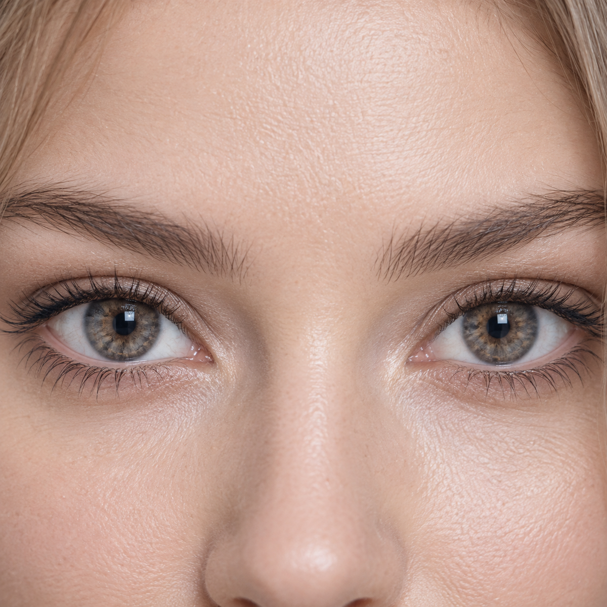 Pewter Mushroom Mineral Blend colored contacts - a current mineral-wash color story built with a conventional six-month three-tone supplier structure