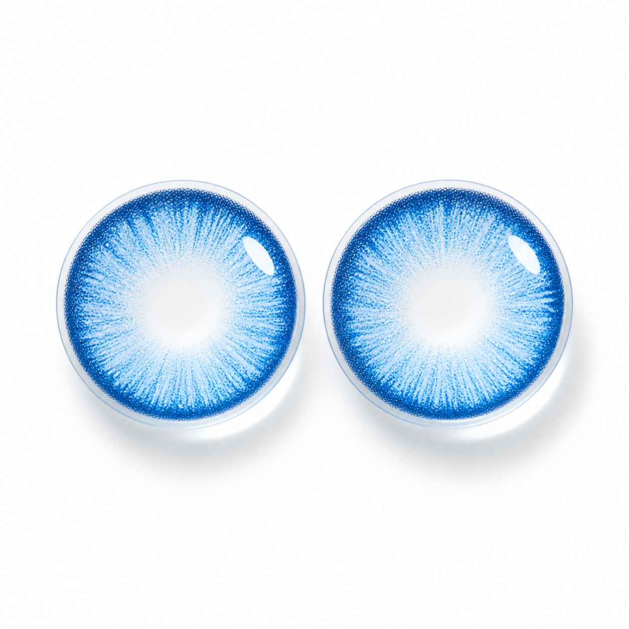 Ice Blue Prism colored contact lenses pair - lens design