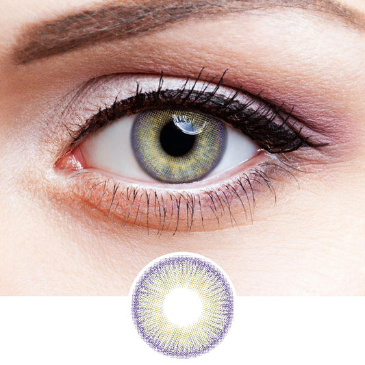 Small Pineapple Green colored contact lenses