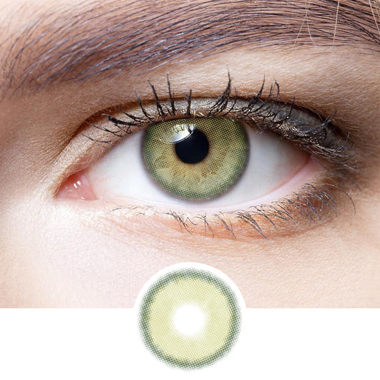 Empty Mountain Base Green colored contact lenses