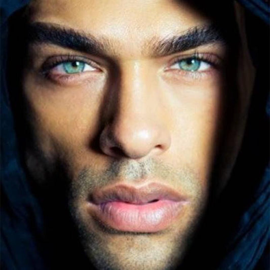 Men's Beauty Makeup Transparent Green (12 Months) colored contact lenses