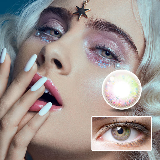 Summer Pollen Purple colored contact lenses