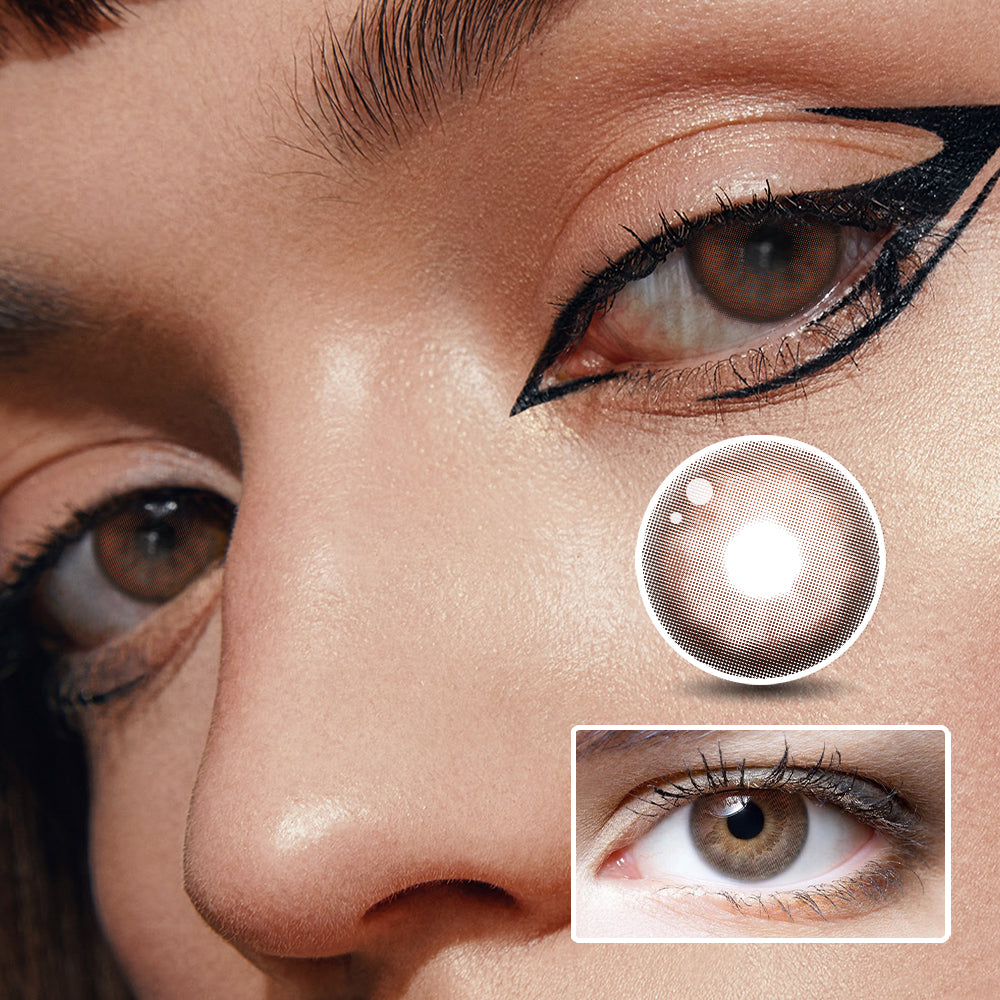 Nana Rice Brown | Moxielens Earth Glow Colored Contacts -- Earth Glow colored contacts | Moxielens
