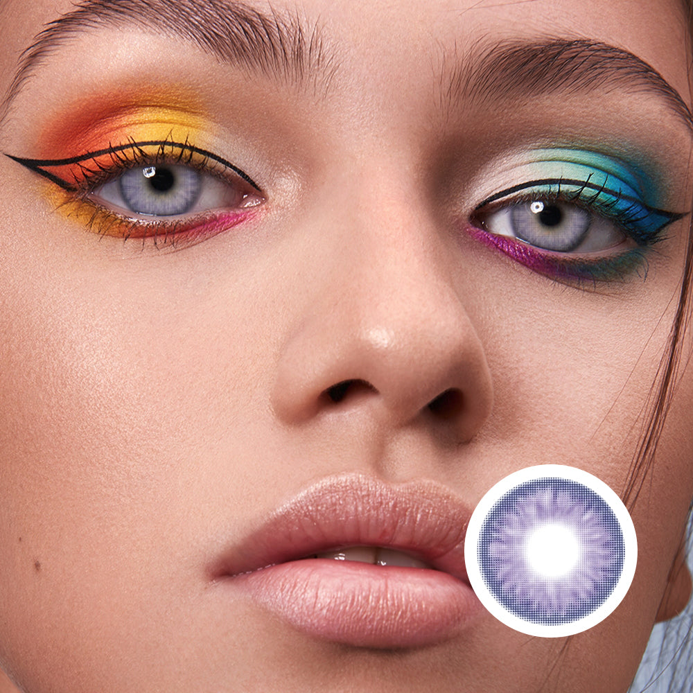 Diamond Prismatic Purple colored contact lenses by Moxielens