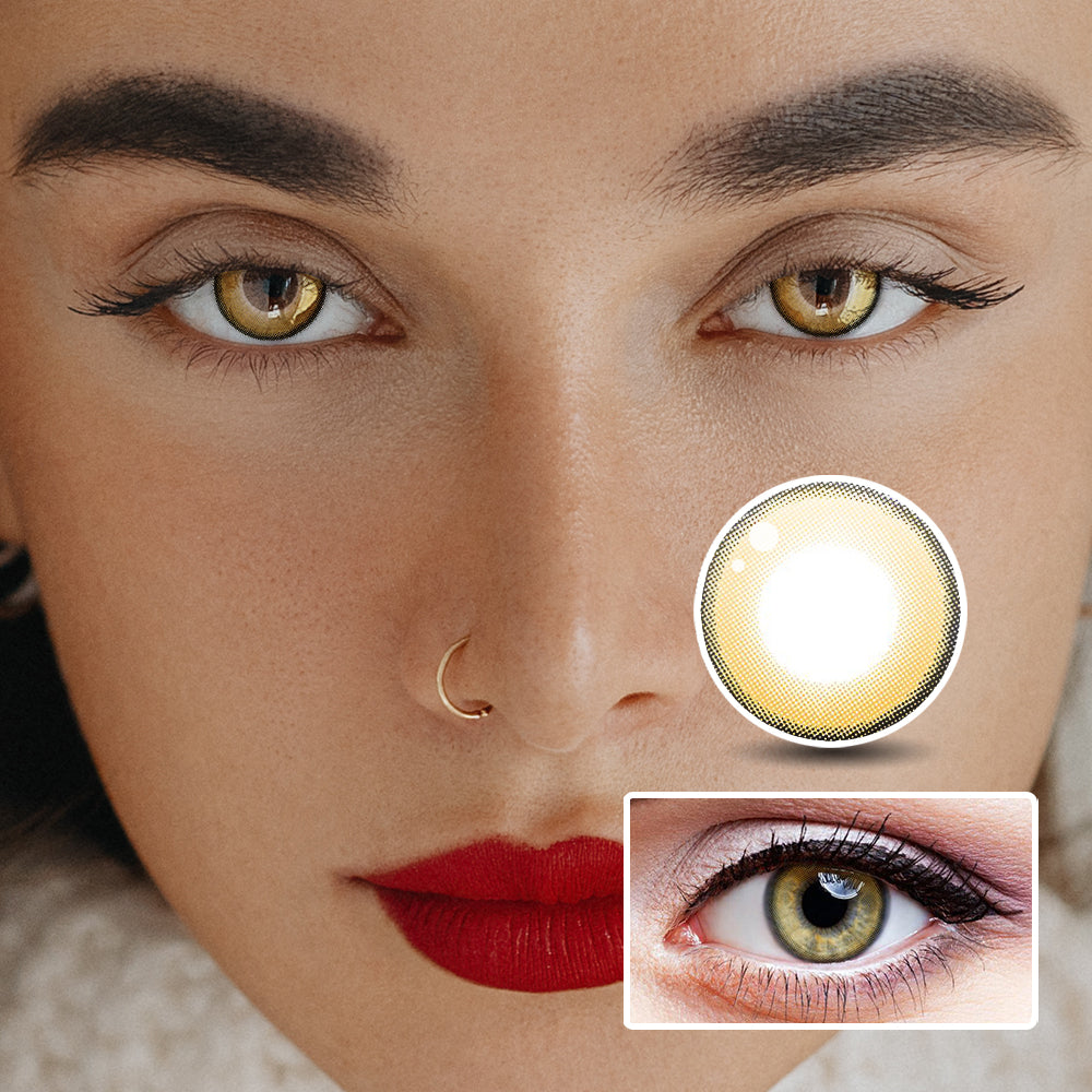 Morning Dew Brown colored contact lenses