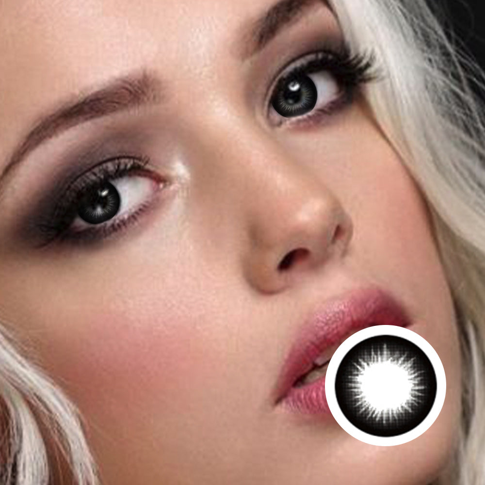 Oversized Barbie Black | Moxielens Midnight Edge Colored Contacts -- Midnight Edge colored contacts | Moxielens