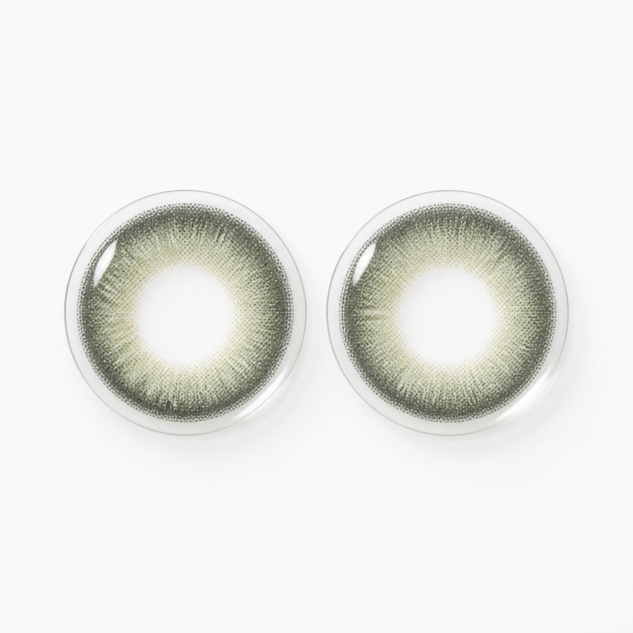 Amazon Mist Green colored contact lenses pair - lens design