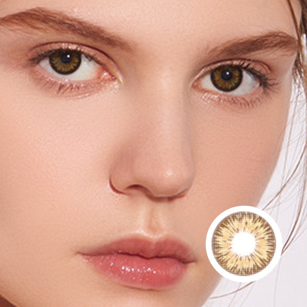 Oversized Barbie Brown | Moxielens Earth Glow Colored Contacts -- Earth Glow colored contacts | Moxielens