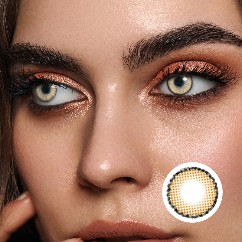 Deer Island Brown colored contact lenses by Moxielens