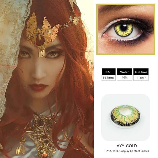 Halloween green (12 months) cosmetic colored contact lenses