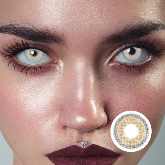 Green Peach Brown | Moxielens Earth Glow Colored Contacts -- Earth Glow colored contacts | Moxielens