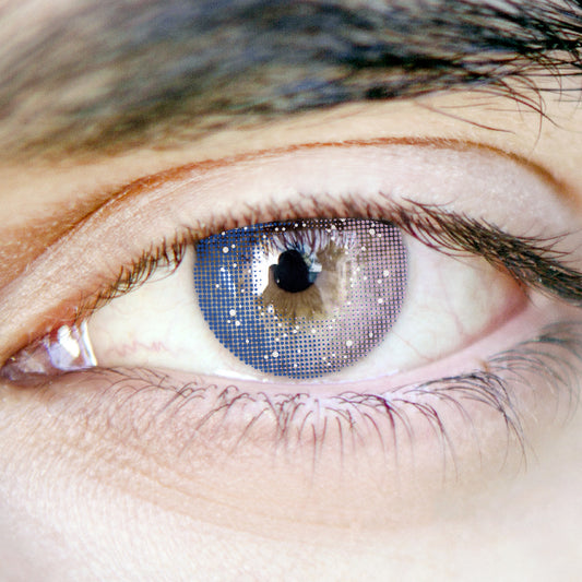 Galaxy Powder colored contact lenses by Moxielens