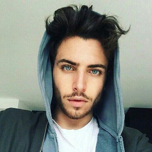 Men's blue-green (12 months) colored contact lenses