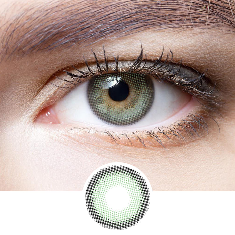Fujino Green | Moxielens Botanical Haze Colored Contacts -- Botanical Haze colored contacts | Moxielens