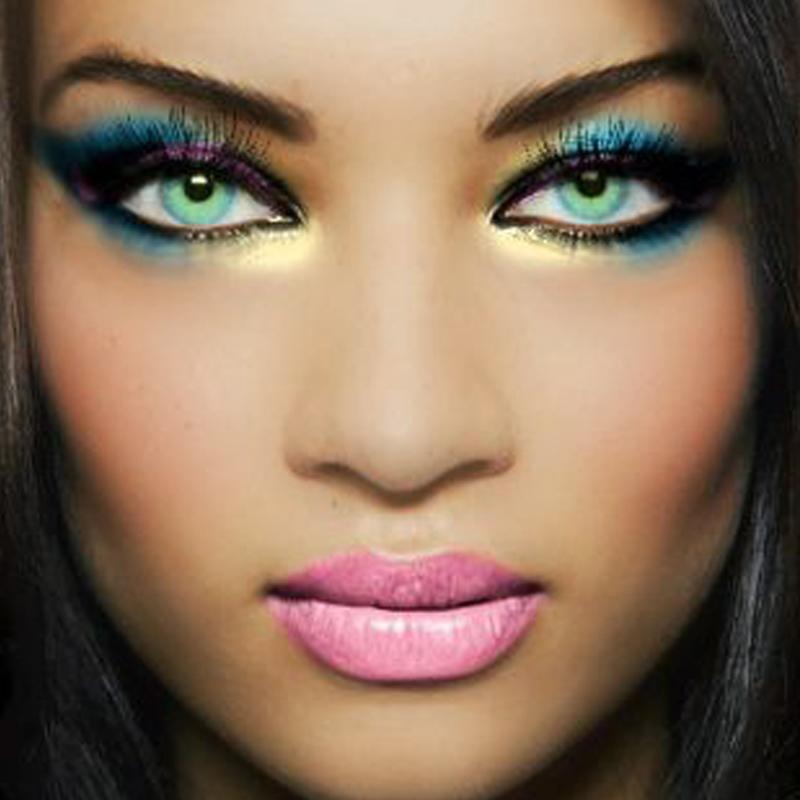 Natural cyan (12 months) colored contact lenses