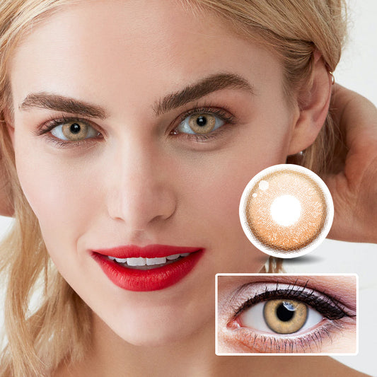 Russian Girl Brown colored contact lenses