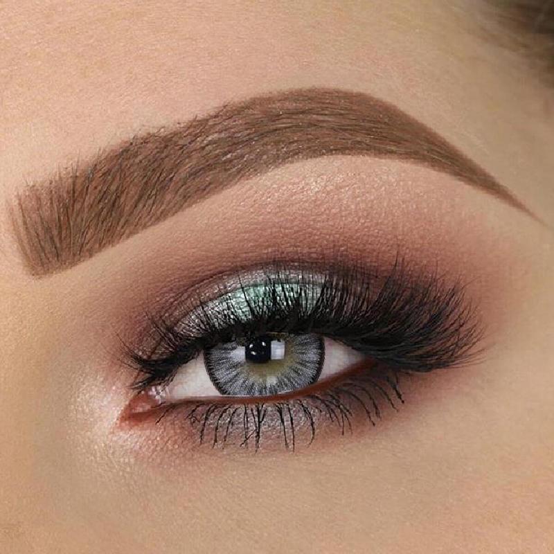 Fluorescent Grey Prescription (12 Month) colored contact lenses