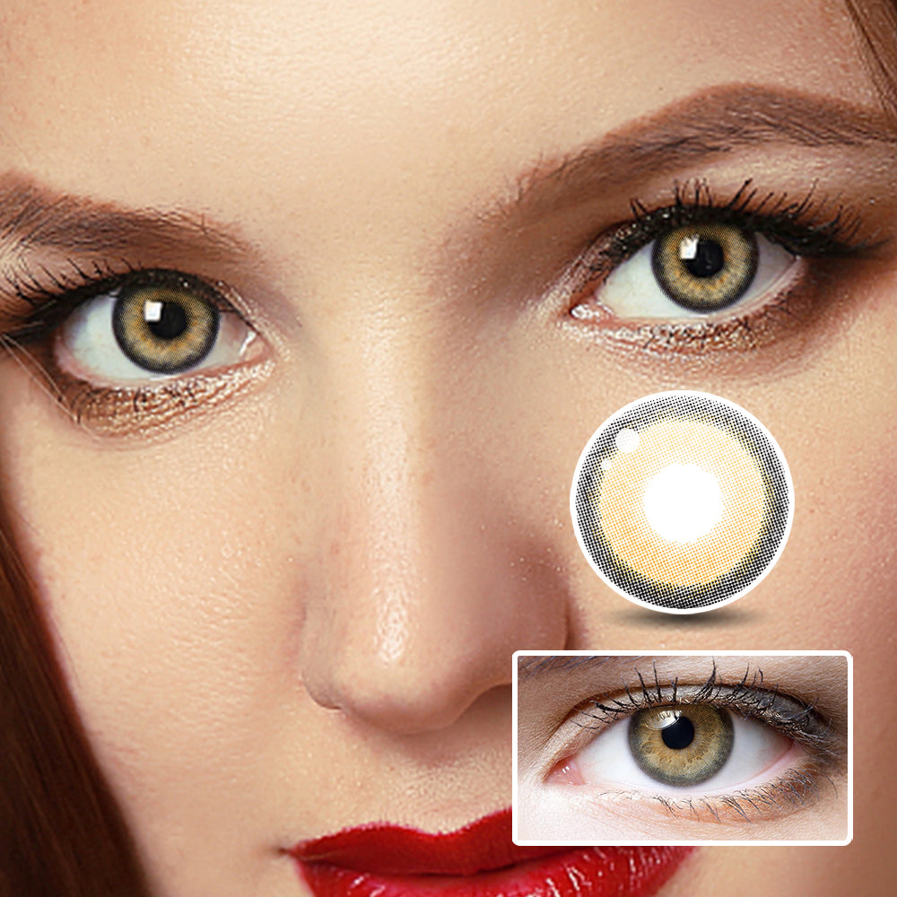 Fragrant Honey Brown colored contact lenses