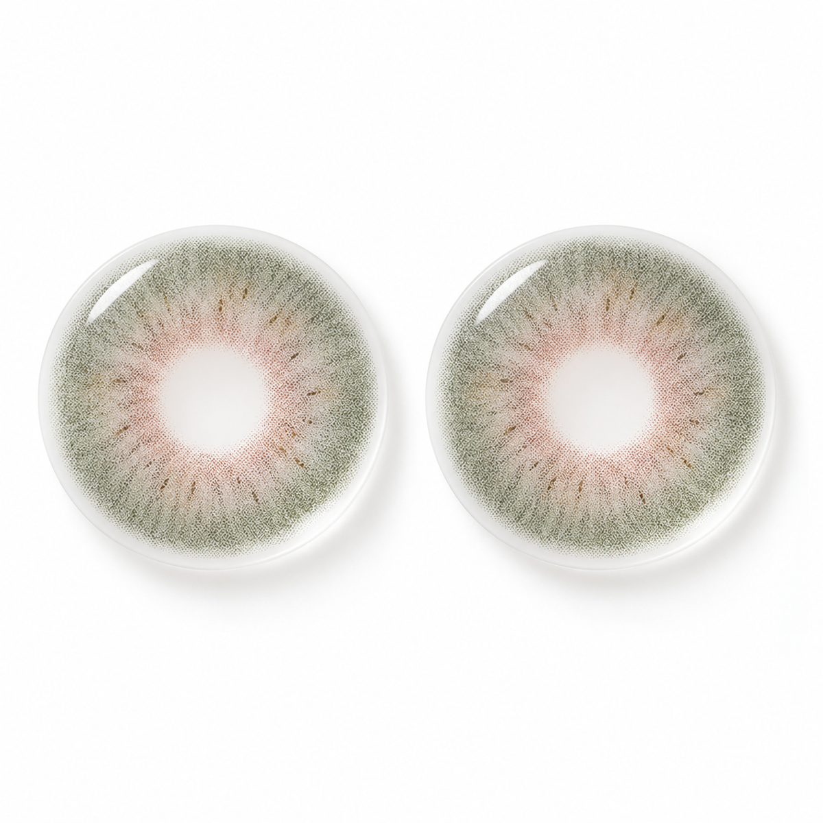 Misty Sage Quartz Blend colored contact lenses pair - lens design