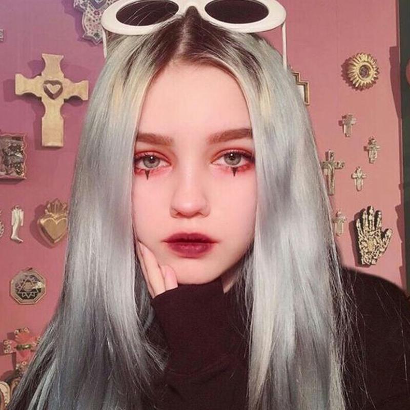 Natural gray eyes (12 months) colored contact lenses