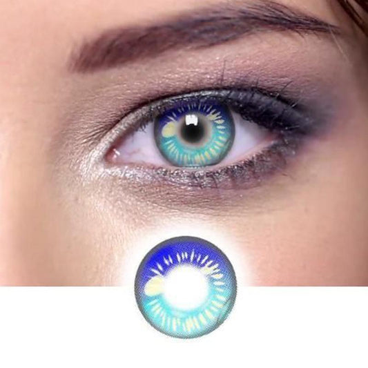 cosplay blue and green color matching (12 months) colored contact lenses
