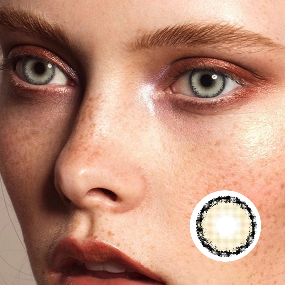 Small Cheese Brown colored contact lenses